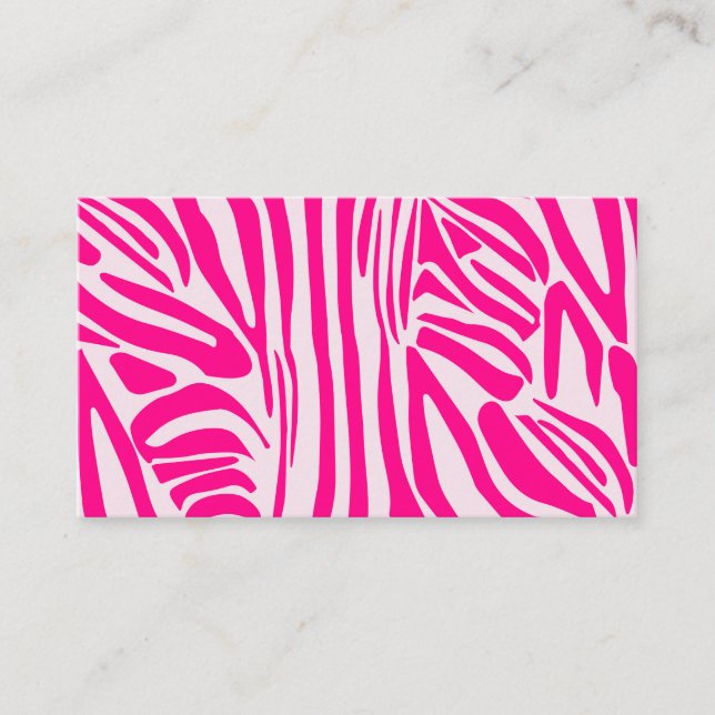 Pink zebra print enclosure card (Front)