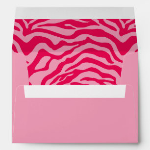 Pink zebra print envelope