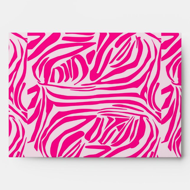 Pink zebra print envelope (Front)