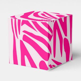 Pink zebra print favor box