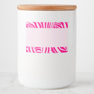 Pink zebra print food label