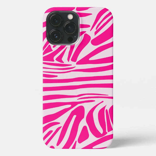 Pink zebra print iPhone case (Back)