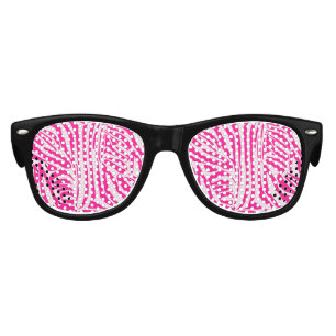 Pink zebra print kids sunglasses