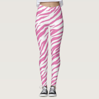 Pink Zebra Print Leggings & Yoga Pants