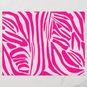 Pink zebra print letterhead