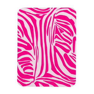 Pink zebra print magnet
