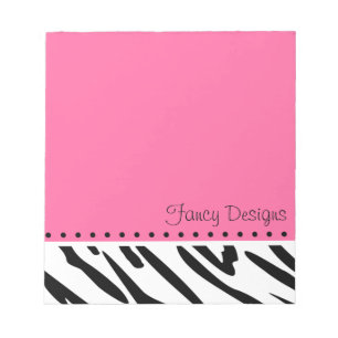 Pink Zebra Print Notepad