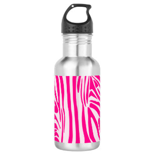Pink Zebra Print Pattern 532 Ml Water Bottle