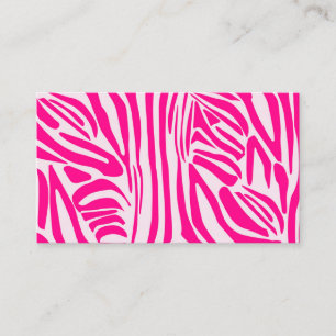 Pink Zebra Print Pattern Appointment Card
