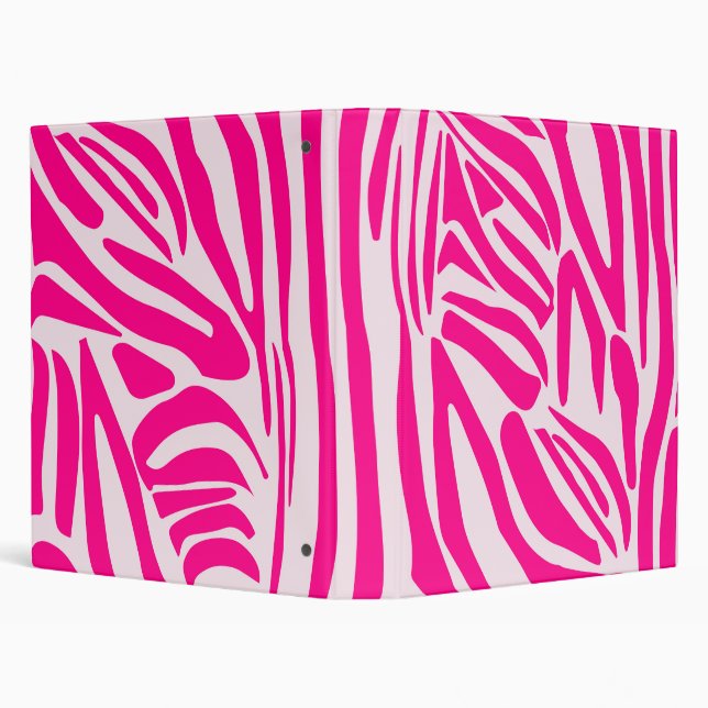 Pink Zebra Print Pattern Binder (Background)