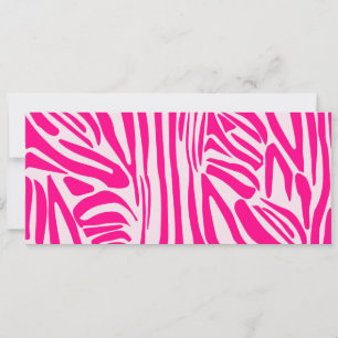 Pink Zebra Print Pattern Card