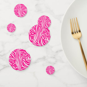 Pink Zebra Print Pattern Confetti