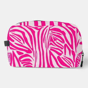 Pink Zebra Print Pattern Dopp Kit