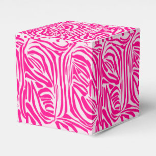 Pink Zebra Print Pattern Favor Box