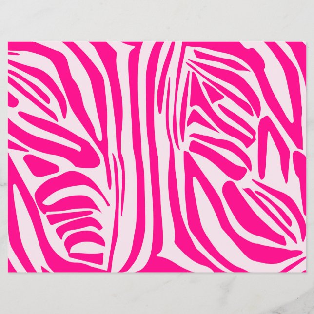 Pink Zebra Print Pattern Flyer (Front)