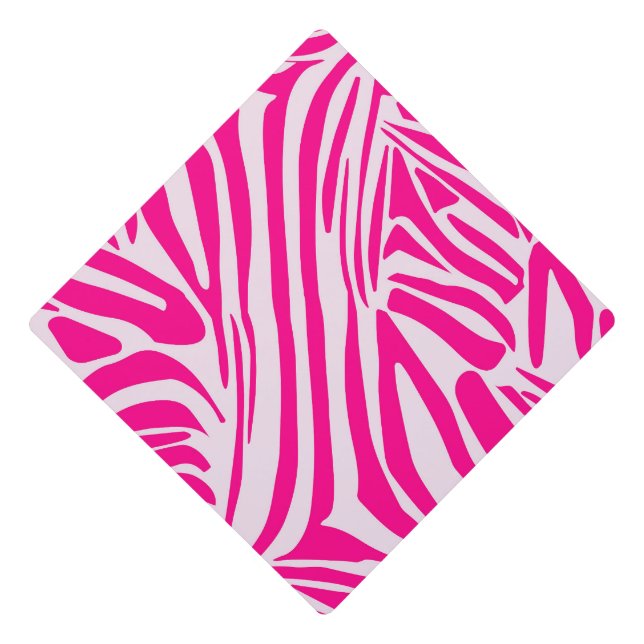 Pink Zebra Print Pattern Graduation Cap Topper (Front)