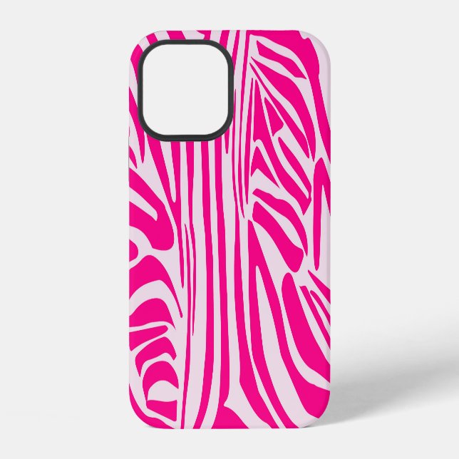 Pink Zebra Print Pattern iPhone Case (Back)