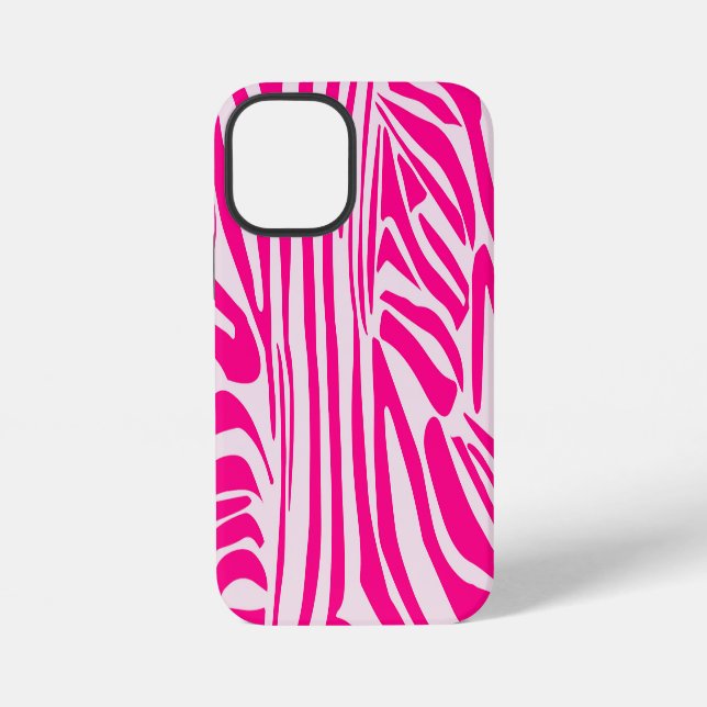 Pink Zebra Print Pattern iPhone Case (Back)