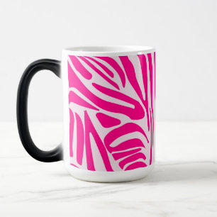 Pink Zebra Print Pattern Magic Mug