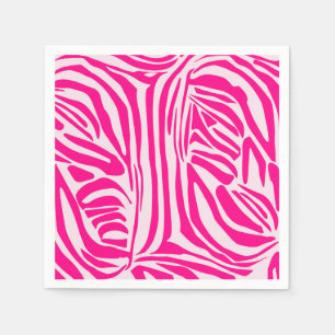Pink Zebra Print Pattern Napkin