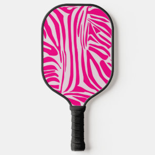 Pink Zebra Print Pattern Pickleball Paddle