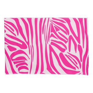 Pink Zebra Print Pattern Pillowcase