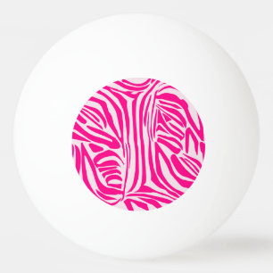 Pink Zebra Print Pattern Ping Pong Ball