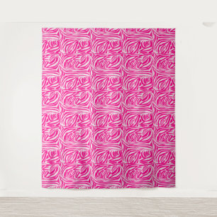 Pink Zebra Print Pattern Tapestry
