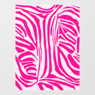 Pink Zebra Print Pattern Window Cling