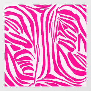 Pink Zebra Print Pattern Window Cling