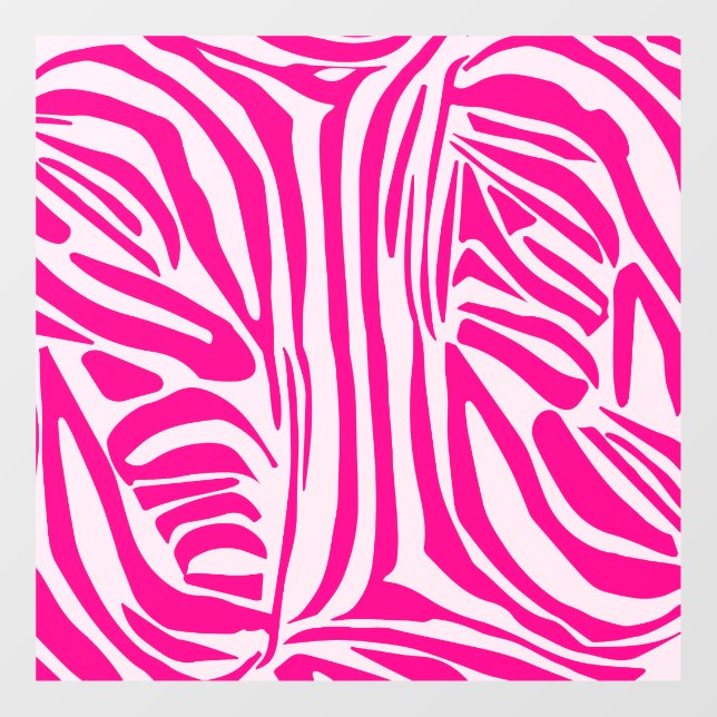 Pink Zebra Print Pattern Window Cling (Sheet)