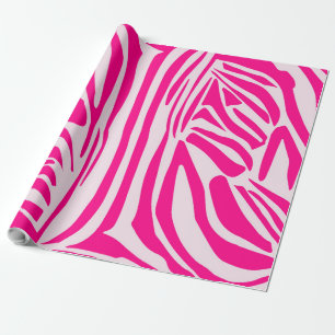 Pink Zebra Print Pattern Wrapping Paper