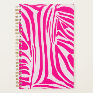 Pink zebra print planner