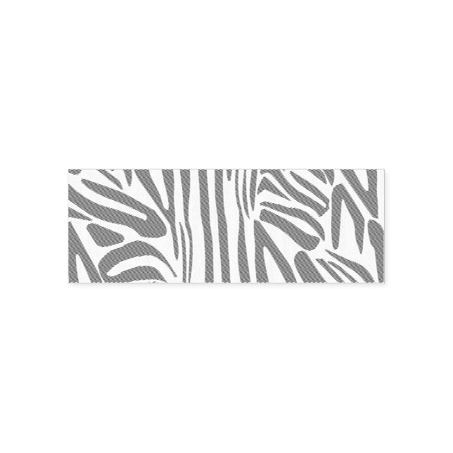 Pink zebra print self-inking stamp (Design)