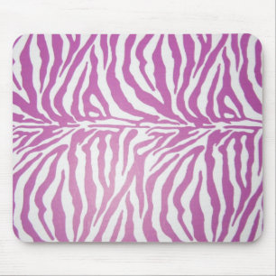 Pink zebra print shoes mouse pad