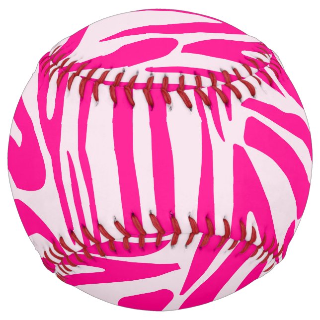 Pink zebra print softball (Front)