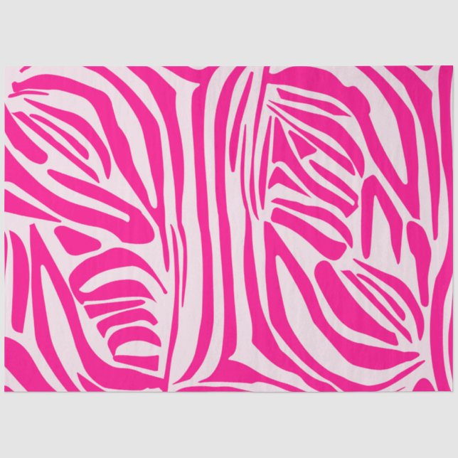 Pink zebra print tissue paper (Front)