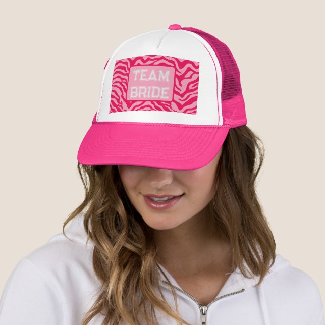 Pink Zebra print Trucker Hat (In Situ)