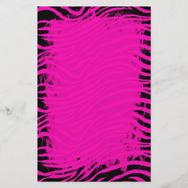Pink Zebra Stationery (Front)