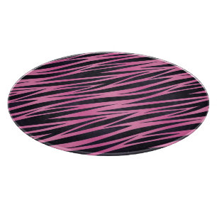 Pink Zebra Stripe Background Cutting Board
