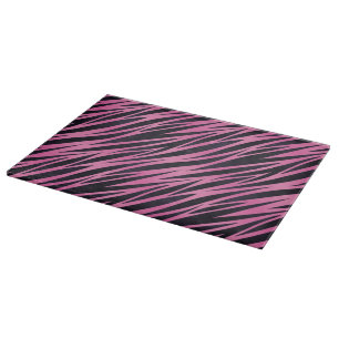 Pink Zebra Stripe Background Cutting Board