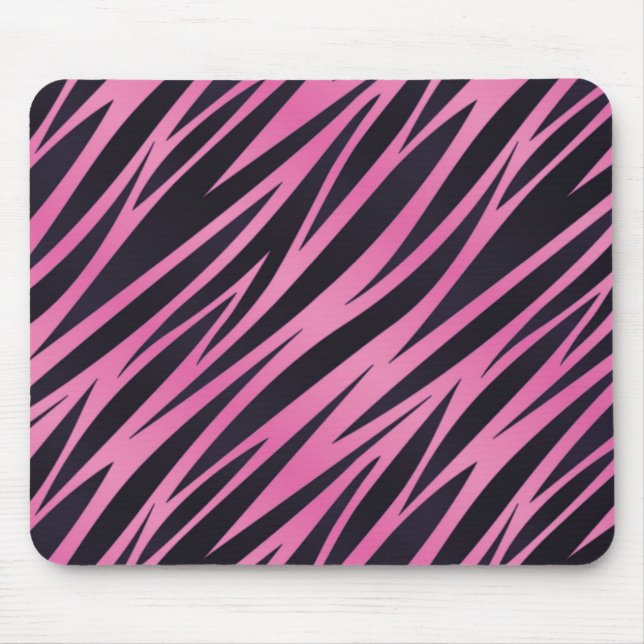 Pink Zebra Stripe Background Mouse Pad (Front)