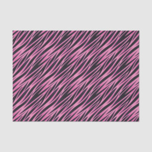 Pink Zebra Stripe Background Tissue Paper