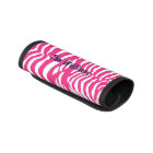 Pink Zebra Stripe Suitcase Handle Cover