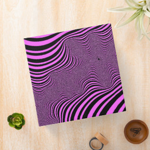 Pink Zebra Stripes Binder