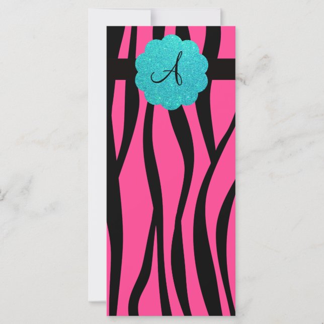 Pink zebra stripes monogram (Front)