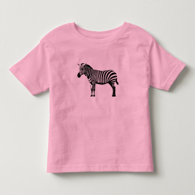 Pink Zebra Toddler T-shirt (Front)