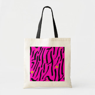 Pink Zebra Tote Bag