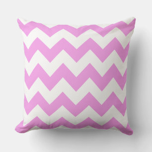 Pink Zig Zag Striped Pillow