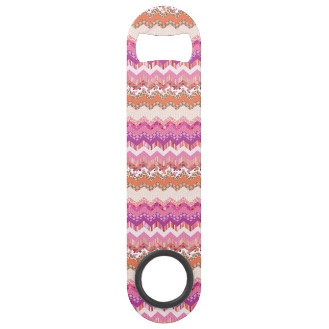 Pink zigzag background bar key (Front)